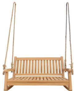 Teak Wood San Juan Double Outdoor Porch Swing, 4'