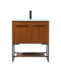 Sue 30" Single Bathroom Vanity, Teak