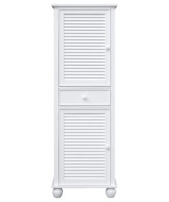 Sunset Trading White Shutter Wood Tall Cabinet CF-1145-0150