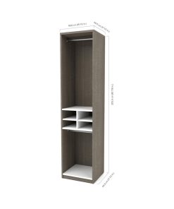 19.5 Multi-Storage Cubby with drawers in Bark Gray and White