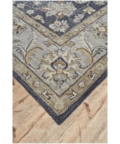 Weave & Wander Botticino Traditional Persian Wool Rug, Charcoal, 10' Round