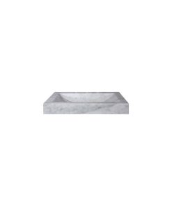 Stone Vanity Top, 24" and Integrated Bowl, Carrera Marble