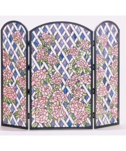 40W X 34H Rose Trellis Fireplace Screen