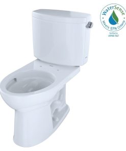 Toto Drake II Elongated Toilet, CeFiONtect, Right-Hand Trip Lever, Cotton White