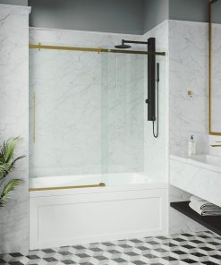 VIGO Luca Sliding Frameless Tub Door with RollerDisk technology