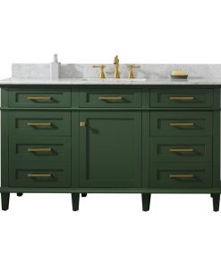60" Single Sink Vanity, Vogue Green