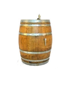 Wine Barrel Sink Vanity Nickel Sink & Faucet - Lekara - Made from CA wine barrel