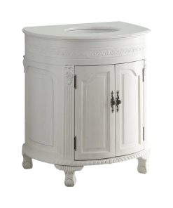 32" Antique-Style White Versailles Bathroom Sink Vanity Cabinet, Cf-2869W-Aw