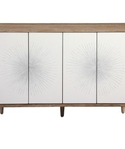 Uttermost Dani 4 Door White Cabinet