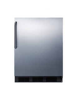Summit CT663BKTBADA 24"W 5.1 Cu. Ft. Compact Refrigerator - Stainless Steel