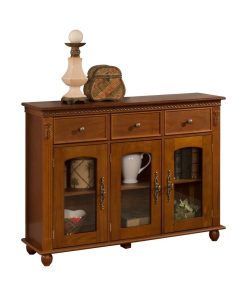 Wooden Accent Standard Cabinet With 3 Drawer