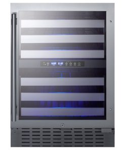Summit SWC532BLBIST 24"W 46 Bottle Capacity Wine Cooler - Stainless Steel /