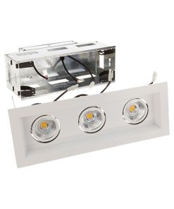 WAC-Lighting Mini LED 3-Light Remodel Housing Recessed Light, 3500K Flood, White