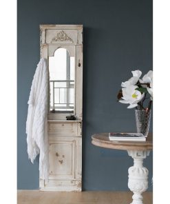 76" White Distressed Classic Vintage Antique Style Wooden Framed Rectangular