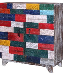 Tuftonboro Conch Carving Shutter Door Reclaimed Wood Storage Cabinet