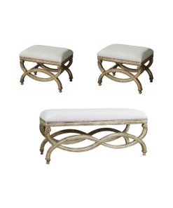 3 Piece Bench Set in Antique Almond
