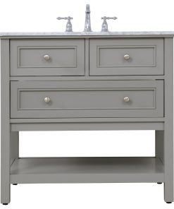 36" Single Bathroom Vanity Set, Gray