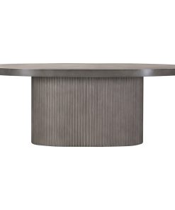 Wave Oval Dining Table, Gray Concrete