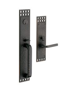 6944031RENT Pasadena Right Hand Single Cylinder Entry Mortise Lock Trim, Oil Rub