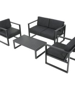 4-Piece Nealie Dark Gray Chat Set