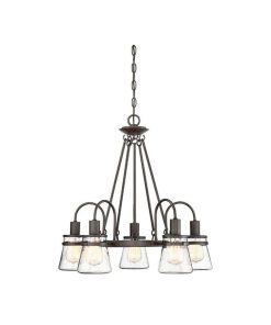 5-Light Outdoor Chandelier, English Bronze