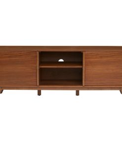 Walnut 3-Section Media Cabinet 63x24