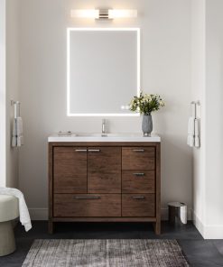 The Cerrin Bathroom Vanity, Single Sink, 42", Rosewood, Freestanding