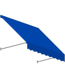 6' Santa Fe Twisted Rope Arm Window/Entry Awning, Bright Blue