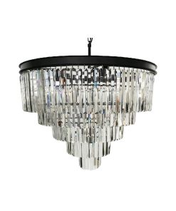 12-Light Luxury Modern Crystal Chandelier Pendant Ceiling Light - 32"