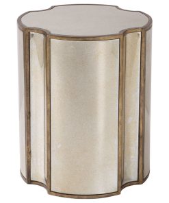 Uttermost 24888 Harlow 20"W Antique Mirrored Accent Table - Antique Brass