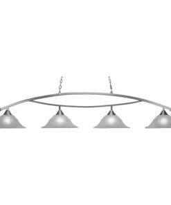 Toltec Lighting 874-BN-53615 Bow - Four Light Billiard