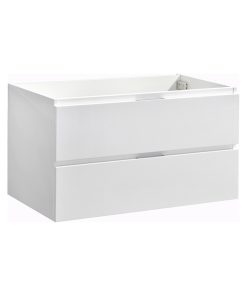Valencia Wall Hung Bathroom Cabinet, Glossy White, 36"