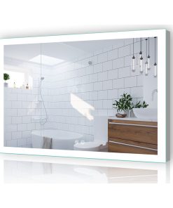 Vanity LED Lighted Backlit Wall Mounted Bathroom Mirror, 48x36", 2 Buttons