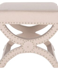 Stella Ottoman Silver Nail Heads Taupe