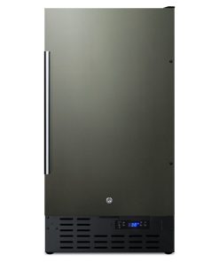 Summit FF1843BKS 18"W 2.7 Cu. Ft. Compact Refrigerator - Black Stainless Steel