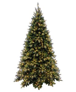 7-1/2' Tiffany Fir Medium Hinged Tree With 700 Clear Lights