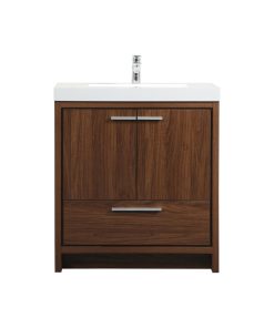 Walker 30" Single Bathroom Vanity, Walnut