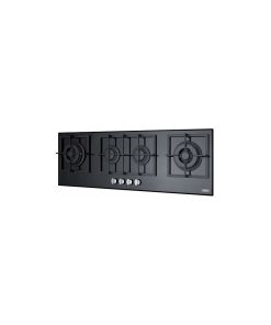 Summit GC443BGL 4-burner island gas-on-glass cooktop w/sealed burners & cast ir