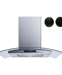 Winflo Convertible Island Range Hood, Charcoal Filter, 439 CFM, 36"