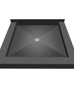 TileRedi 4837CDT-PVC 48x37 Triple Curb Pan Center Drain