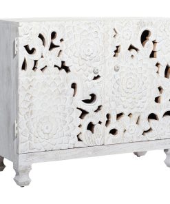 White Wood Mediterranean Cabinet 35" x 16" x 30"