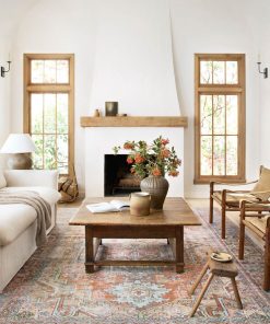 Terracotta, Sky Printed Polyester Loren Area Rug by Loloi, 8'4"x11'6"