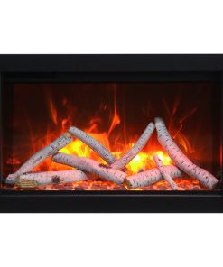 Traditional Electric Fireplace with Logs, 26-Inch
