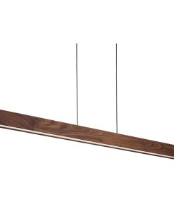 Una LED Linear Pendant 48" Walnut, Downlight Only, 4000K, Dimmable