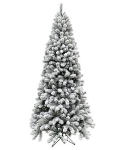 12' Flocked Alaskan Pine Christmas Tree
