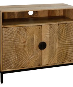 StyleCraft Logan Wood And Iron 2 Door Entertainment Cabinet ISF25778DS