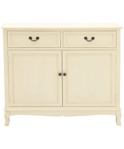 Traditional Rectangular Cream Wooden 2-Door Cabinet