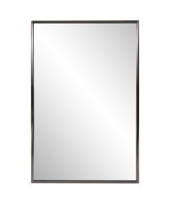 Yorkville Brushed Titanium Vanity Mirror, Traditional, Metal, 24 X 36