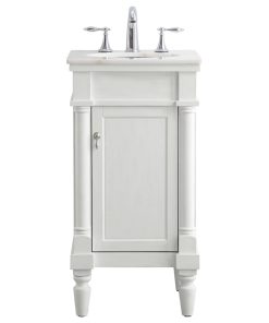 18" Single Bathroom Vanity Set, Antique White