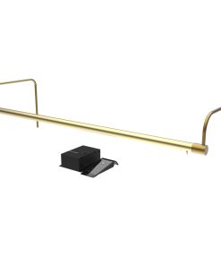 30" Tru-Slim Picture Light, Antique Brass With Hard Wire Kit and Remote